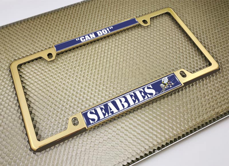 U.S. Navy Seabees - Car Metal License Plate Frame